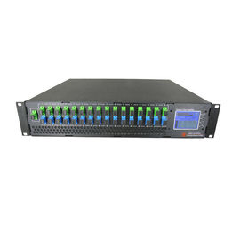 16 Port Penguat Optik EDFA 34dBm 1550 CATV WDM EDFA Untuk Triple Play GPON OLT Network