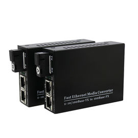 100M 1 Fiber + 2Rj45 Port Ethernet Untuk Fiber Media Converter Dengan Konektor SC