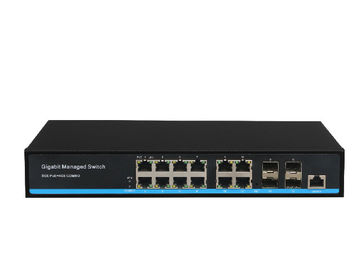 Gigabit 8PoE + 4GE + 4SFP 8 Port Poe Managed Switch Untuk Sistem Keamanan / Solusi VOIP